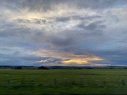 Sunset near Inverness Airport/外に出ると夕暮れ